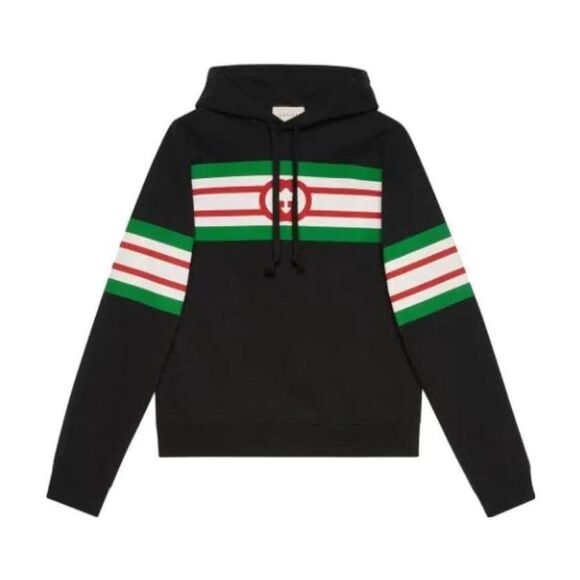 Brand new Gucci
Web Accent Crew Neck Hoodie Black and Green Men's Hoodie size xl - Picture 1 of 9